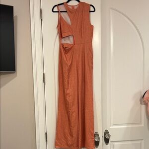 NWOT- Rustic orange cutout jumpsuit
